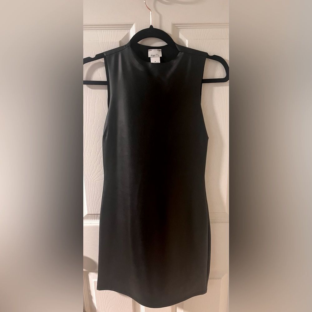 Woman’s Faux leather Dress and Bodysuit Bundle Size M